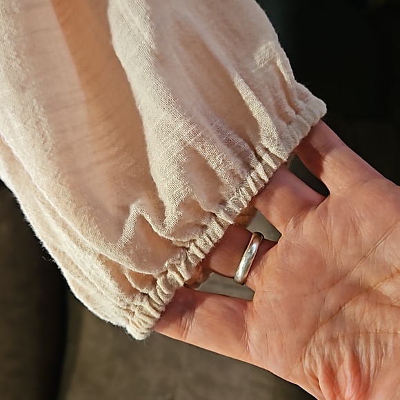 NWOT "JESSICA SIMPSON" MUSLIN OPEN SHOULDER PLUNGE NECK & BRAIDED BACK LINE SZ-M - Picture 5 of 8